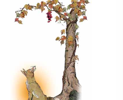 The Fox and the Grapes (Milo Winter)