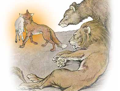 The Lion, the Bear, and the Fox (Milo Winter)