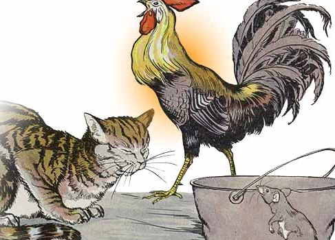 The Cat, the Cock, and the Young Mouse (Milo Winter)